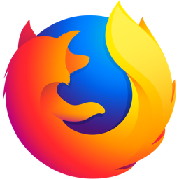 The Firefox logo: a flaming fox surrounding the Earth.